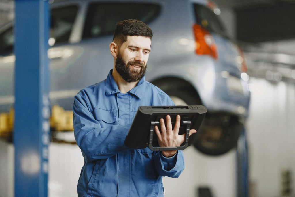 Technician Performing Diagnostics
